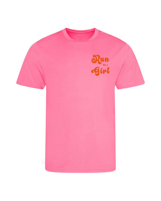 Run Like A Girl - Adult Polyester T-Shirt