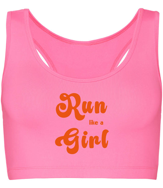 Run Like A Girl - Adult Polyester Sports Bra