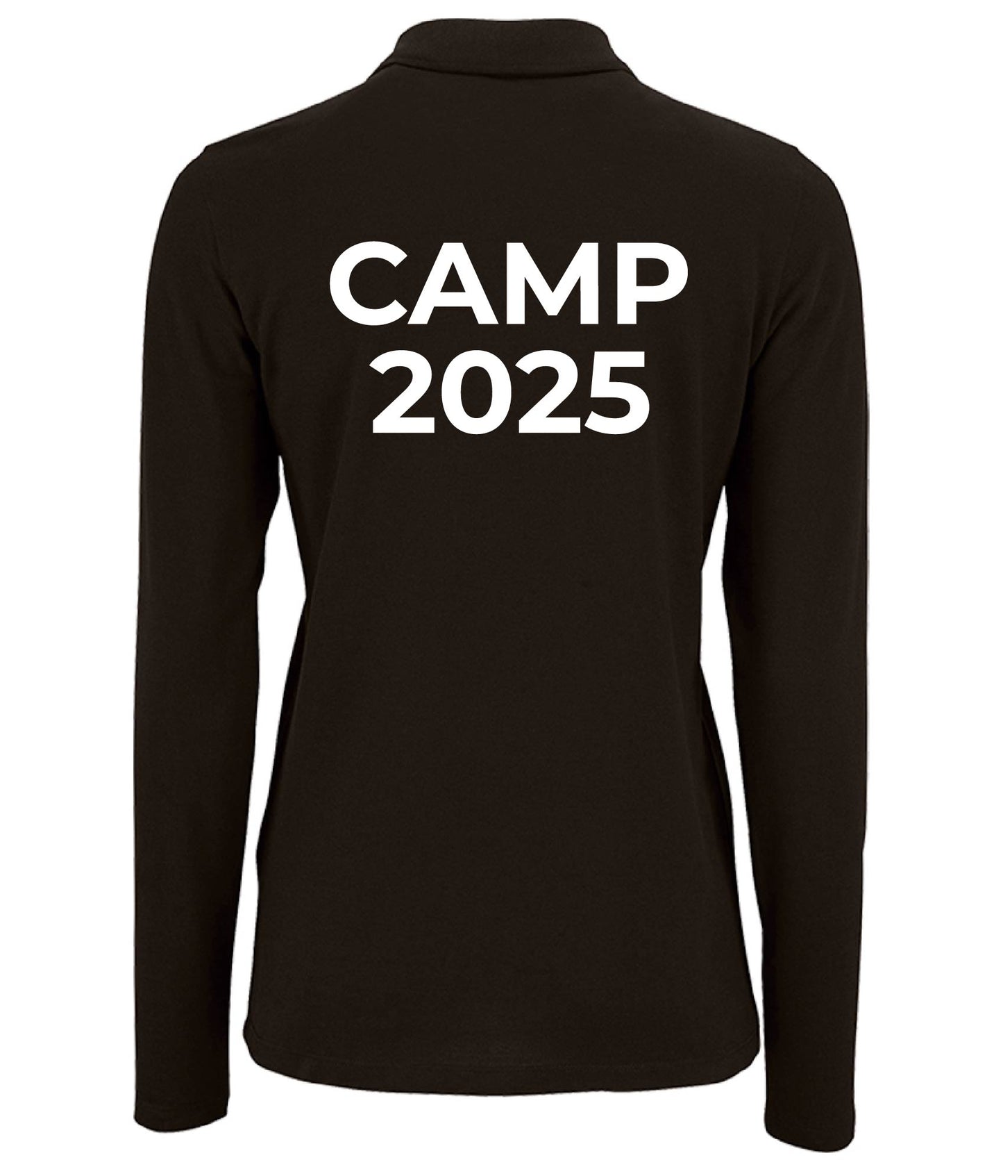 Camp 2025 - Adults Long Sleeve Polo - Ladies Fit