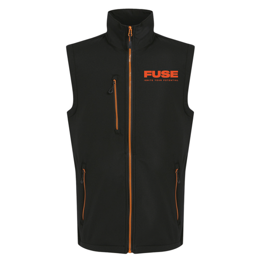 FUSE Regatta Soft Shell Bodywarmer Front and Back Design