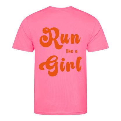 Run Like A Girl - Adult Polyester T-Shirt