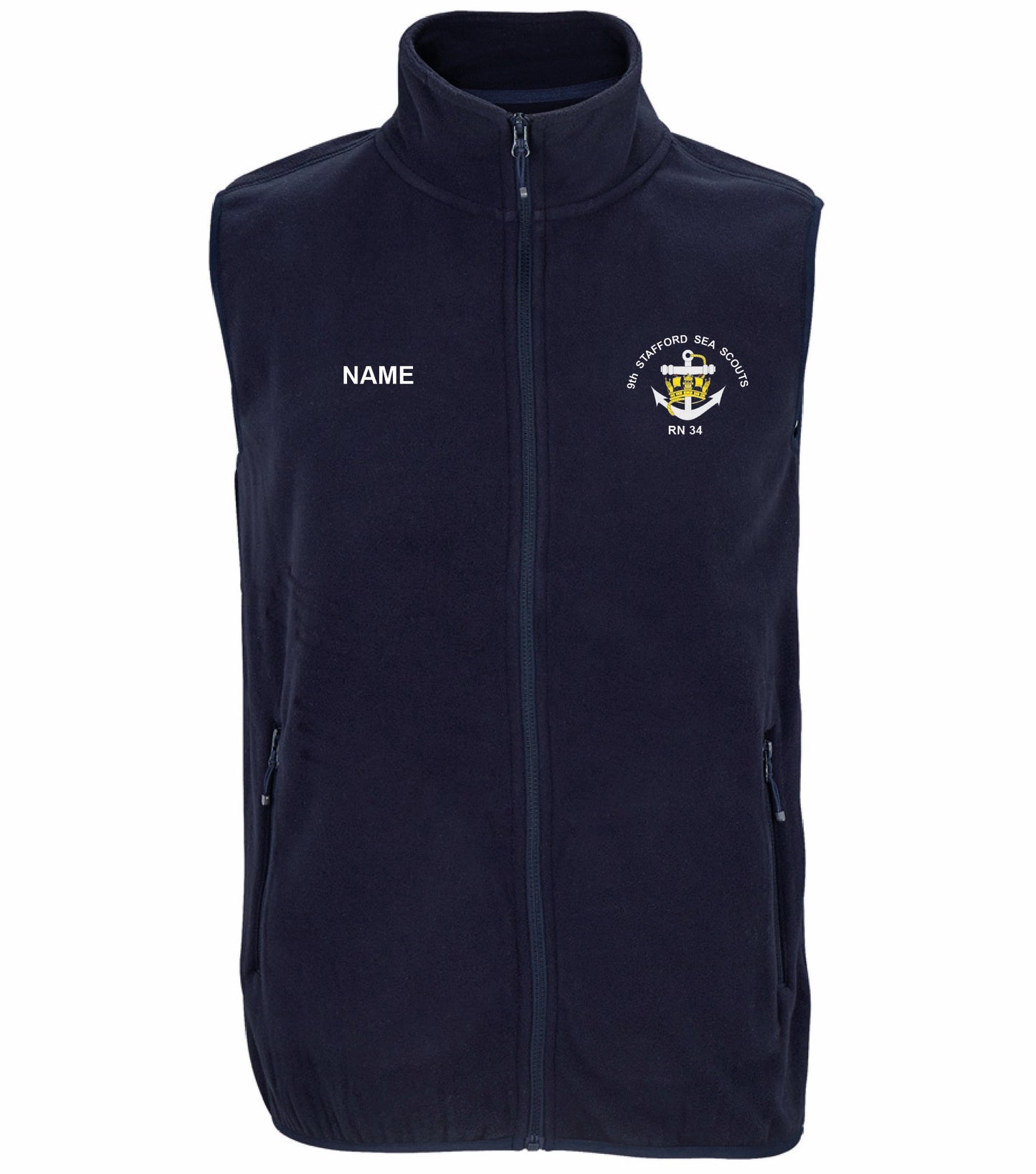 9th Stafford Sea Scouts - Leaders Personalised Micro Fleece Bodywarmer