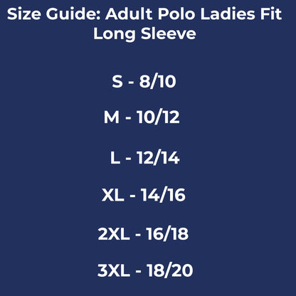Camp 2025 - Adults Long Sleeve Polo - Ladies Fit