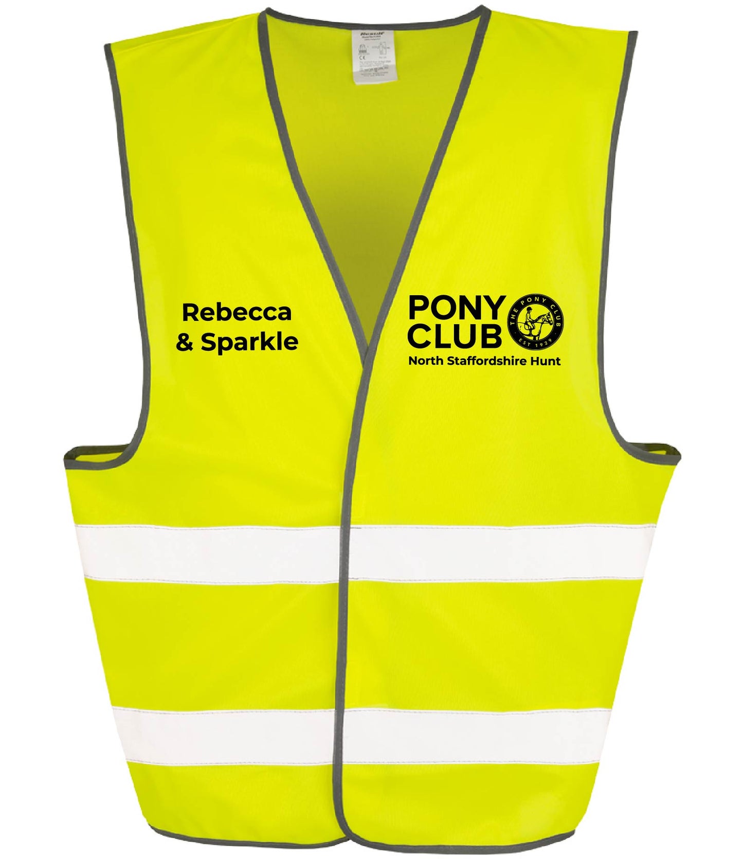 Pony Club - Adults High Viz Vest Personalised
