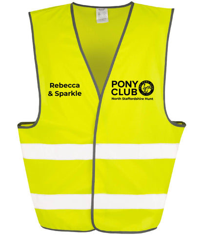 Pony Club - Adults High Viz Vest Personalised